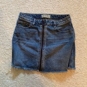 Free people denim jean skirt